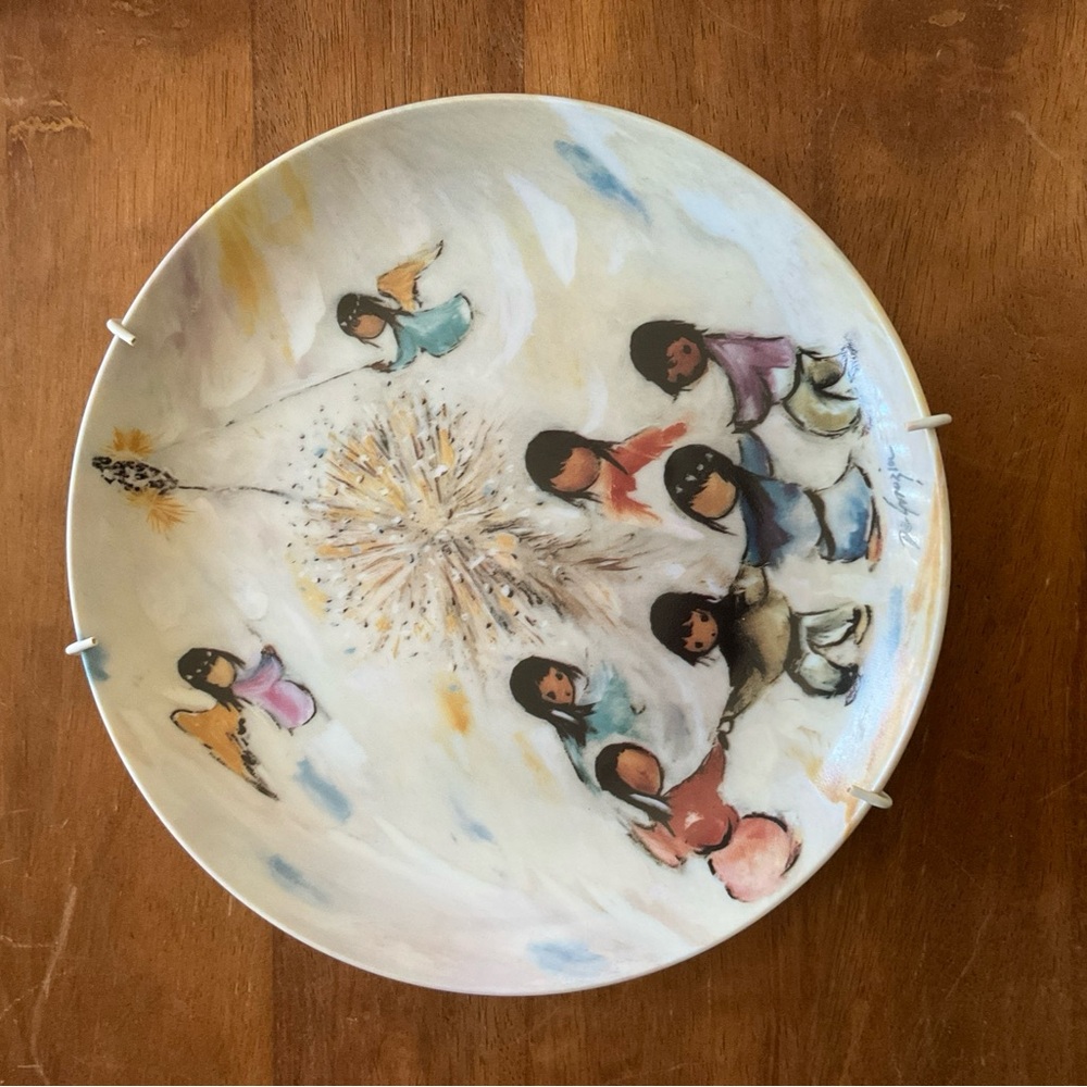 Handcrafted Ceramic Plate with Cultural Art